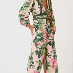 FARM Rio Tropical Pink and Green Jumpsuit
